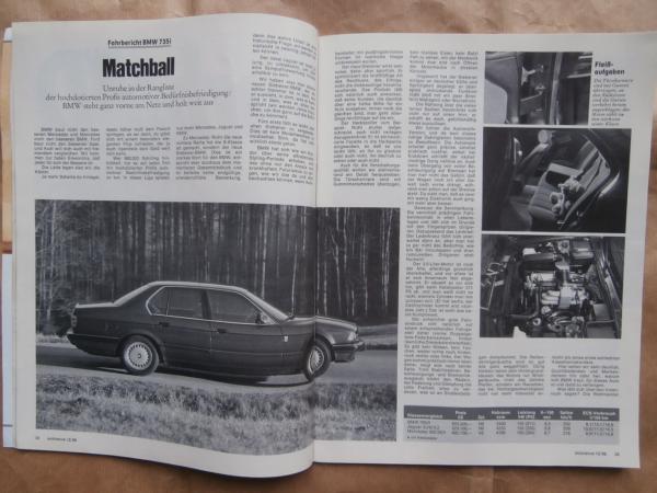 auto revue 12/1986 BMW M5 E28 Testbericht,735i E32