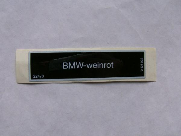 BMW Lackaufkleber Weinrot 224U E28 E30