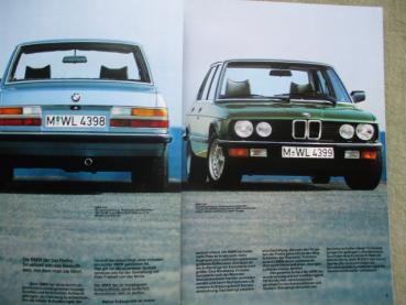 BMW 518i 520i 525i 528i M535i E28 Prospekt September 1984