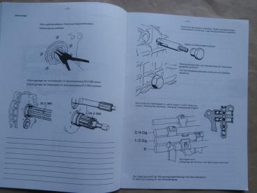 BMW Arbeitsunterlage 4-Gang Schaltgetriebe 525 E12 732i E23 Oktober 1980