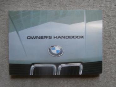 BMW 518 520i 525i 528i Owners Handbook Oktober 1981 NEU ohne Einträge