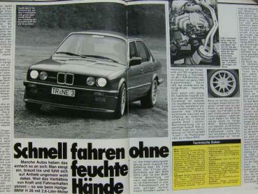 rallye racing 11/1984 BMW M535i E28 TEST,323i Hartge H26 E30