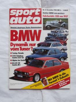sport auto 11/1983 BMW 535i Schnitzer E28 vs. 635CSi E24