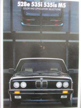 BMW 528e 535i 535iS E28 M5 USA 1/1987
