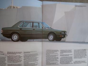 BMW 518 520i 525i 528i E28 Prospekt März 1983