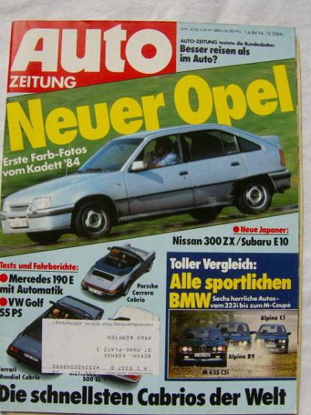 Auto Zeitung 12/1984 Alpina B9 E28,C1 E30,M 635CSi E24