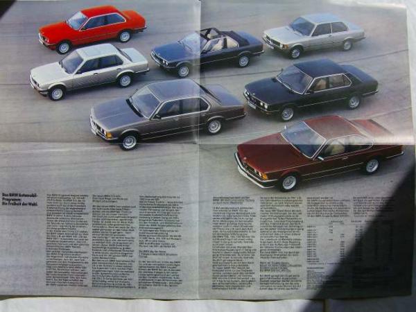 BMW 315 E21,316-323i E30,518-528i E28 Poster März 1982