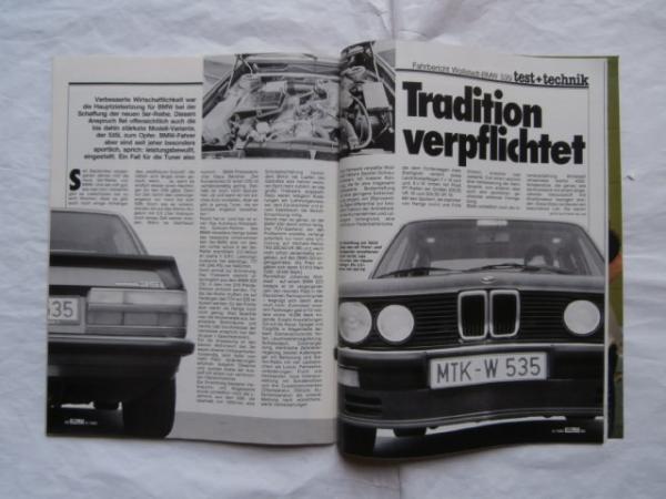 rallye racing  5/1982 Escort XR3 Dauertest,Wollstadt 535i E28