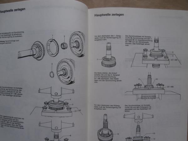 BMW 5-Gang Schaltgetriebe Typ ZF-S5-16 Arbeitsunterlage 1984