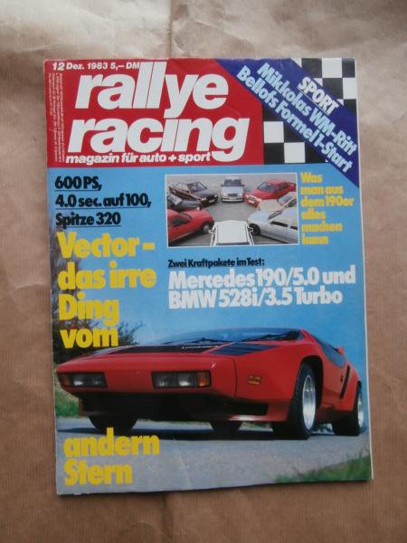 rallye racing 12/1983 Liebig BMW 545i E28,Vector W2 Twin Turbo,