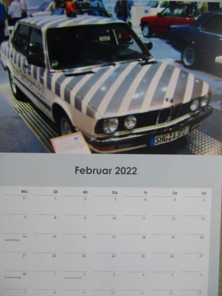 BMW 5er Reihe E28 Kalender 2022 ca. 30x40cm Format 525e Polizei,Taxi,Touring,M535i,518,524TD USA NEU