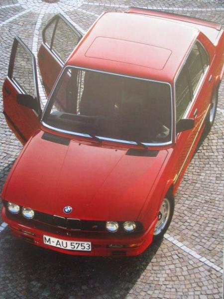 BMW 518i 524td 528e M535i September 1985 JAPAN Katalog