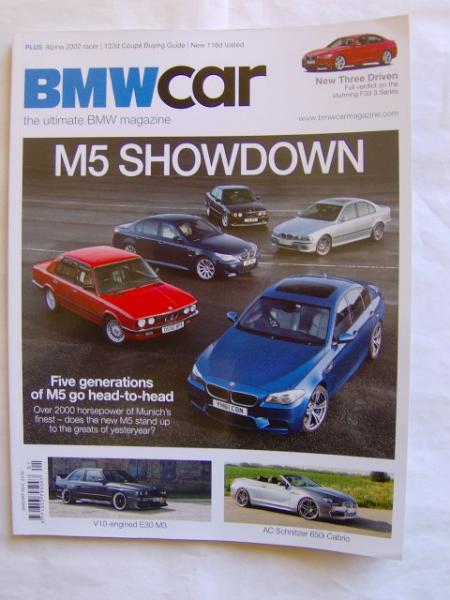 BMW Car 1/2012 M5 Showdown E28 vs. E34 vs. E39 vs. E60 vs. F10