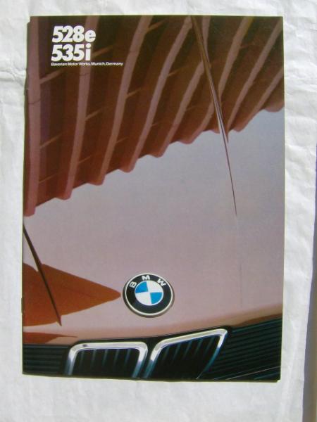 528E 535i E28 USA Prospekt März 1985 Rarität Brochure